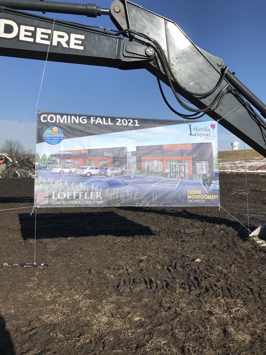 LakevilleMiller's tweet photo. Beautiful day for our @LakevilleLiquor store #4 groundbreaking. Excited to see the continued progress in the County Road 70/Keokuk area #positionedtothrive https://t.co/tJlBsrECgk