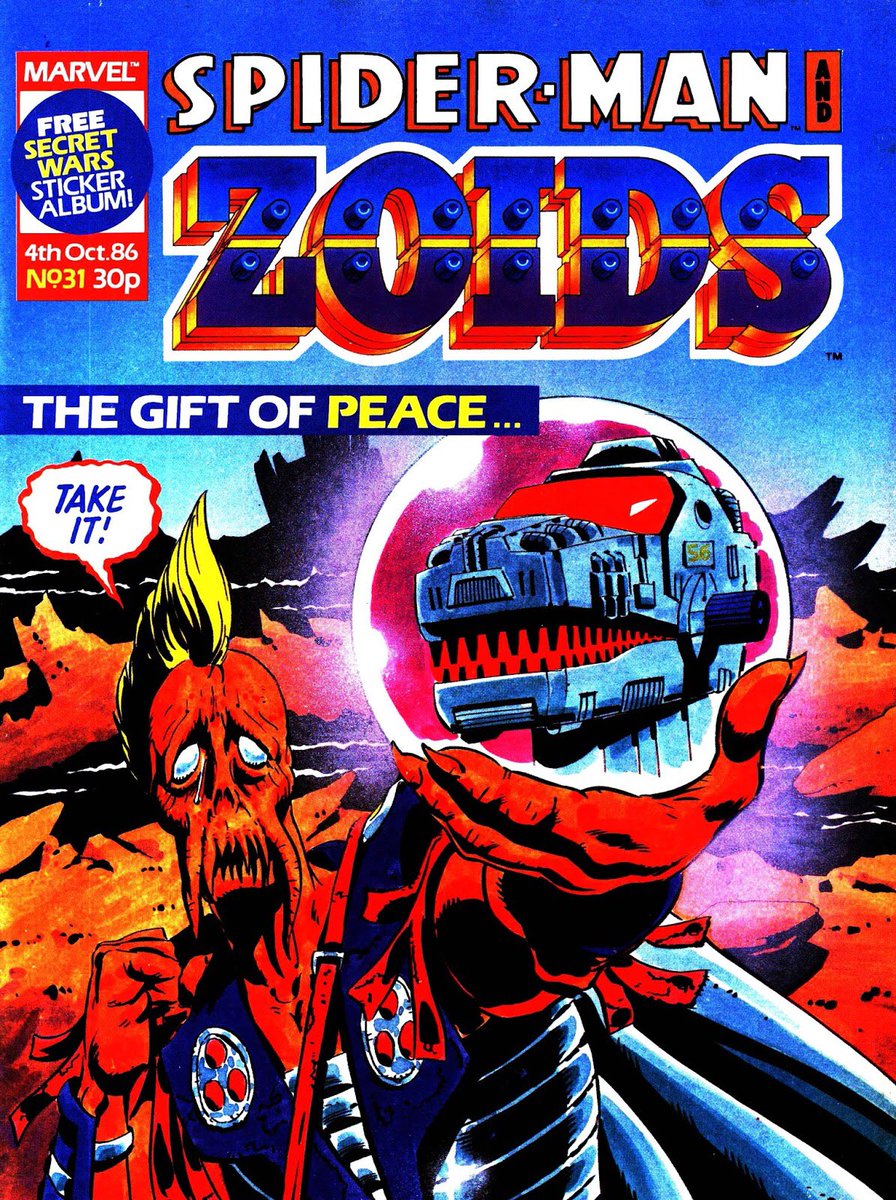 Thought I’d take a brief step back and read Morrison’s contributions to Spider-man and the Zoids, a comic I collected avidly as a kid (and still have physically somewhere) but barely remember. There’s a few neat stories here, Deserts in 30 & 31 is full of pathos.
