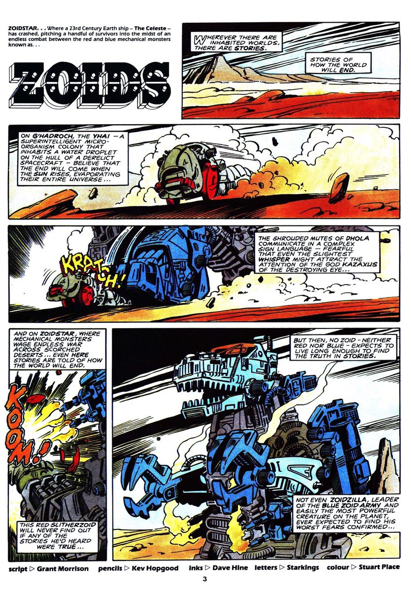 Oh wow, this one, the start of his big storyline on the book, a nine issue story called The Black Zoid, has Morrison written all over it ...