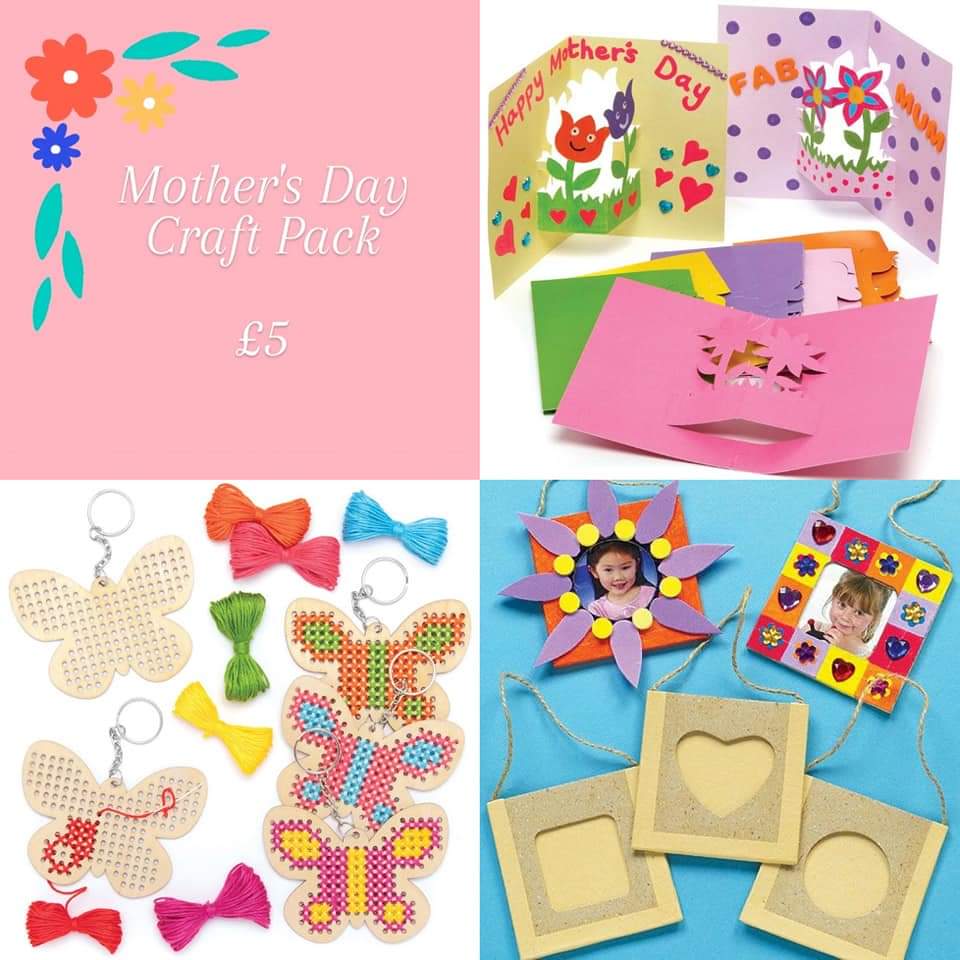 NIFamilyBlog's tweet photo. 💐Mother's Day Craft Packs - ONLY £5💐
What you get:
🌸Flower Pop Out Card
🌻Mini Hanging Craft Photo Frame
🦋Butterfly Wooden Cross Stitch Keyring Kit
PM TO ORDER
POST ONLY £1
PICK UP BELFAST FREE
#mothersday #craftpacks #kidsactivities #BridgeBooksDromore #BelfastHour https://t.co/kEqxjWXh8g
