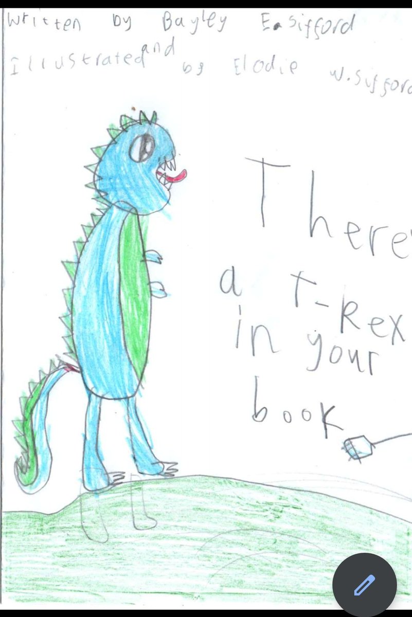 fleurtooby's tweet photo. Best home school day! Inspired by @TomFletcher and #WorldBookDay2021 the kids collaborated on their first book age 5 and 8 <3 https://t.co/9XzzX82MPl