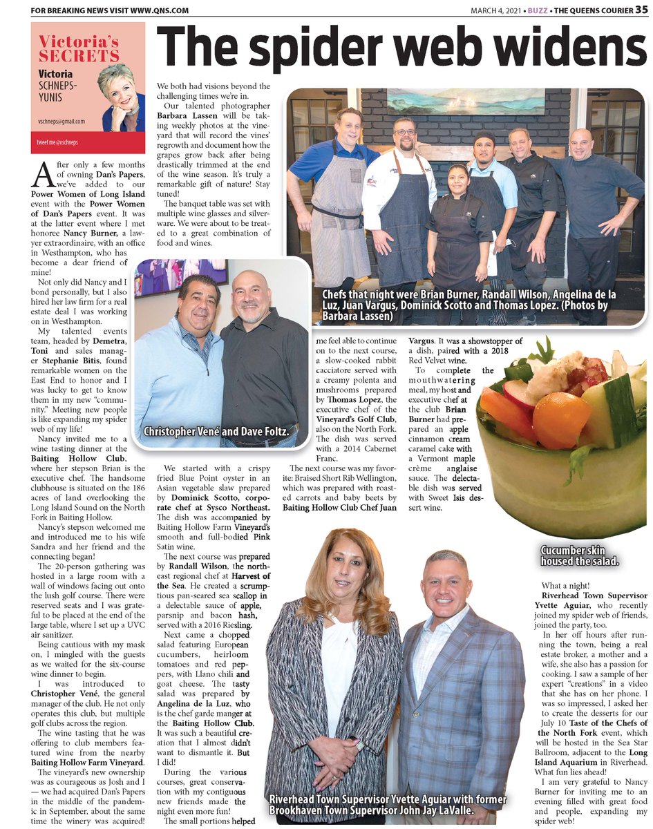 Thank you, Baiting Hollow club, for the delicious meal! Hope you enjoy the read!