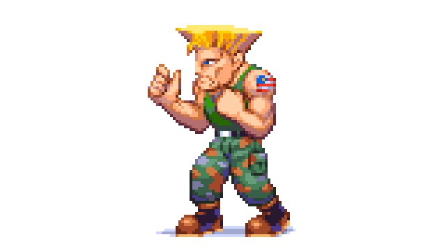 フラッグさん アーケード ストリートファイターii ガイル Capcom ドット絵 Pixelart