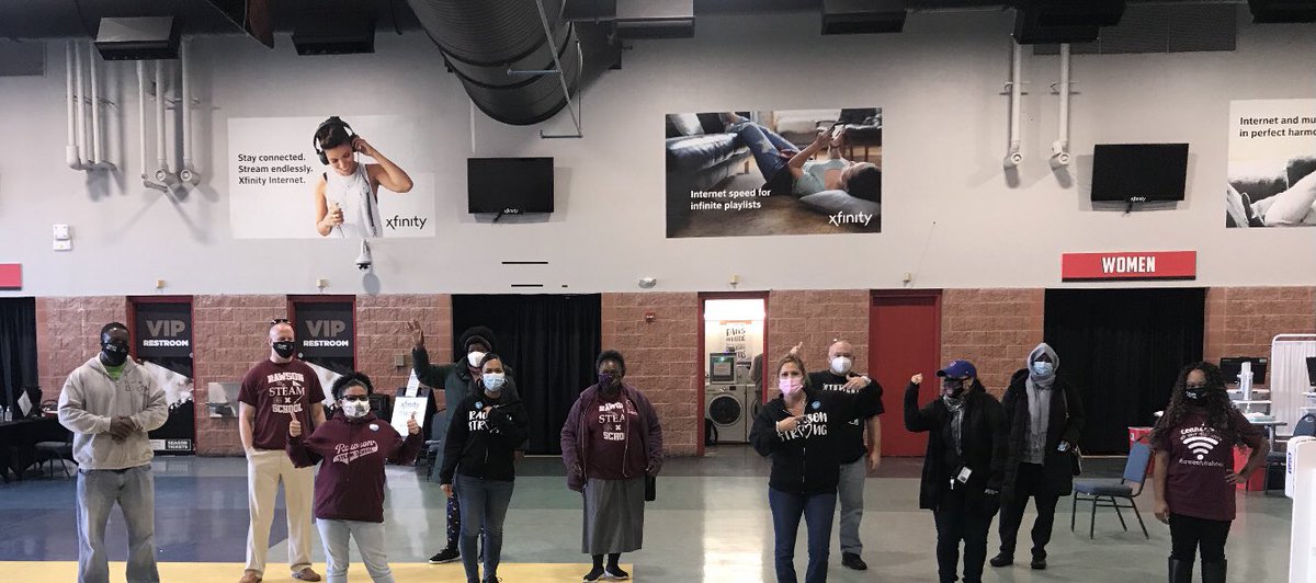 TstoneTG's tweet photo. RAWSON staff getting vaccinated. We are ready for our students. #RawsonStrong https://t.co/10wzKh6qSg