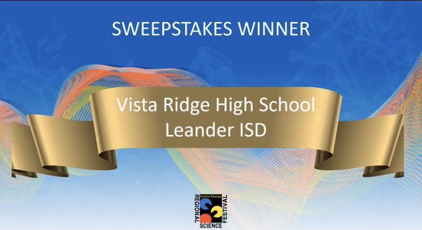 annawydeven's tweet photo. Congratulations to all of our Austin Energy Science Festival participants, from CRMS, HMS, SMS, VHS, and VRHS. Ashley Smyth and Vista Ridge HS took some special honors. What a year for such achievements! @lisdsecsci #1lisd @ScienceFairVRHS https://t.co/8MEDlht0sE