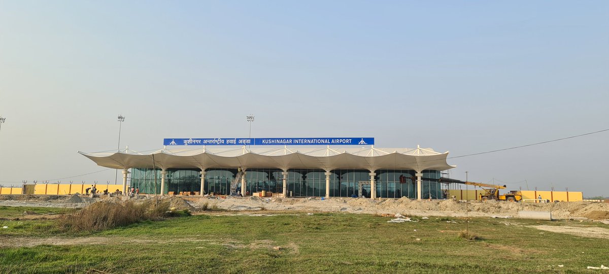aaikushiairport's tweet image. Another milestone achieved @IntlAirport New state of art fully air conditioned Terminal  with area above 3500sqm, capable to handle Intl. Ops. too completed in record time of 5 months with provisions of Fire Fighting, BHS, Conveyors, X-ray, PA, CCTV, FIDs.@aaiRedNR @AAI_Official