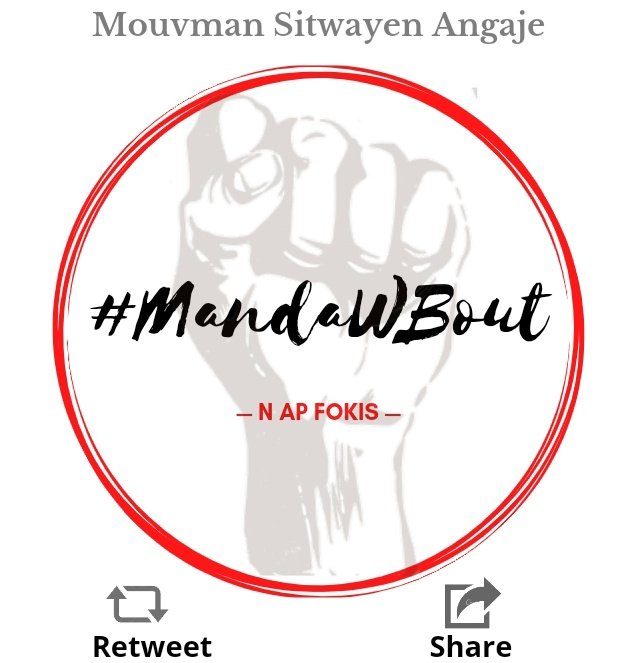 AngajeMouvman's tweet photo. #NouPaNanDivèsyon
#BayTalonw
#OuPaChèf
#PremyeKriminèlLaSeOu https://t.co/6OuZXNFwp4
