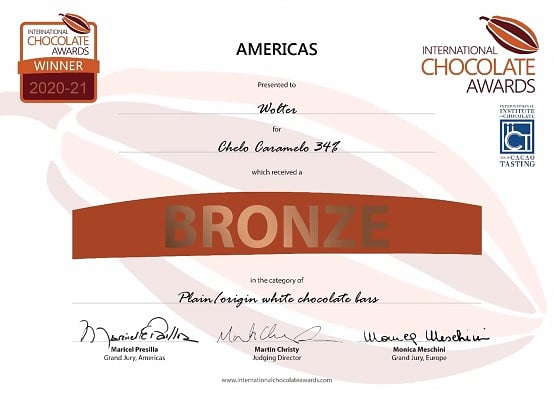 ChocoWolter's tweet photo. Una vez más!!! Chocolates Wolter sigue haciendo historia!!
Plata, bronce y un premio especial en el Americas @ChocolateAwards International para completar ya 59 premios internacionales!!!

Muchas gracias por su apoyo! https://t.co/s9CDZptLNp
