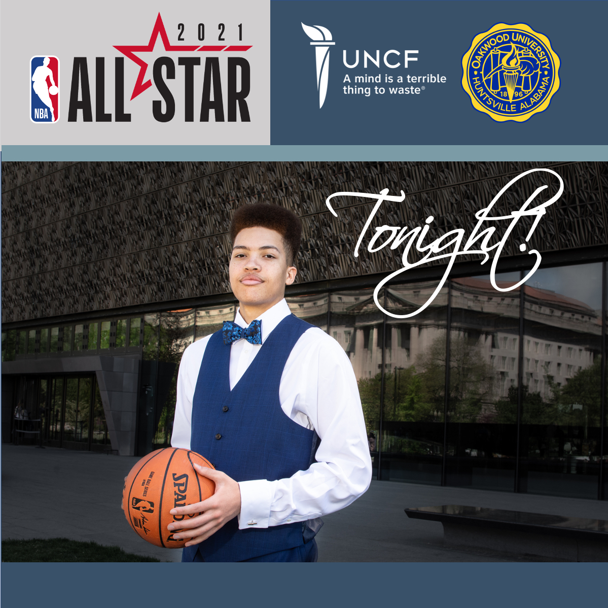 LuvLiteracy's tweet image. Proud mom alert! Robbie will be representing @UNCF and @OakwoodU at the #NBA All-Star draft this evening as the @NBA shines a light on the importance of #HBCUs! Thank you @NBACares for highlighting the critical role of #HBCUs historically and today! Tune in tonight at 8pm on TNT.