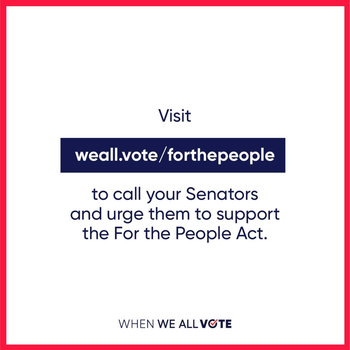 I’m thrilled to see that the House of Representatives has passed the #ForThePeopleAct. Now, I urge the Senate to follow suit—nothing is more important to our democracy than safeguarding our right to vote. Join <a href="/WhenWeAllVote/">When We All Vote</a> tonight and take action: weall.vote/HR1call