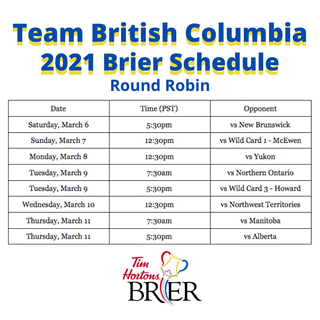 The stage is set and we are just two days away from our first game at the 2021 Tim Hortons Brier in Calgary, AB. It’s been a season unlike any other but we can’t wait to get things going! Stay tuned to our page for updates throughout the week 🥌