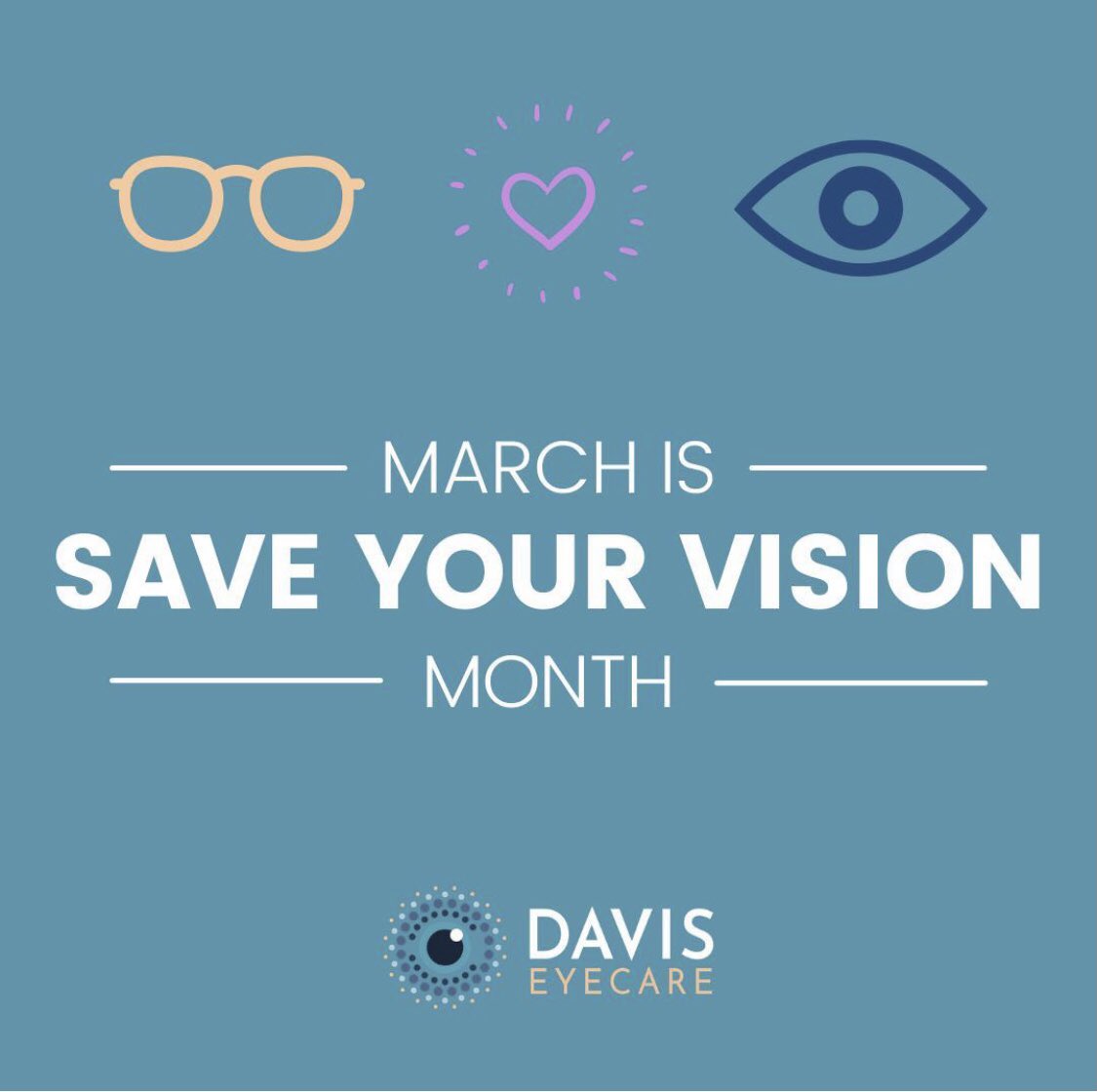 Eye disease can be hereditary, so it’s important to find out if you’re at risk. Take the time this month to be proactive to #saveyourvision