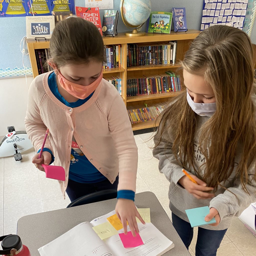 MrsHubschman's tweet photo. Students created large number subtraction problems and then had a gallery walk to solve their friends’ expressions. #LearnWithIM @TraKeilty https://t.co/t2JLekdYjp