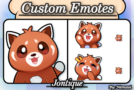 Nemaui's tweet photo. Very glad, finally done with Jontique's new batch of emotes! Really liked how these turned out! Any inquiries I'm always checking dm's :)

Demasiado feliz, finalmente termine los emotes para Jontique! Si alguien gusta tener más info sobre emotes pueden mandar mensaje directo :) https://t.co/2VqitQXR4C