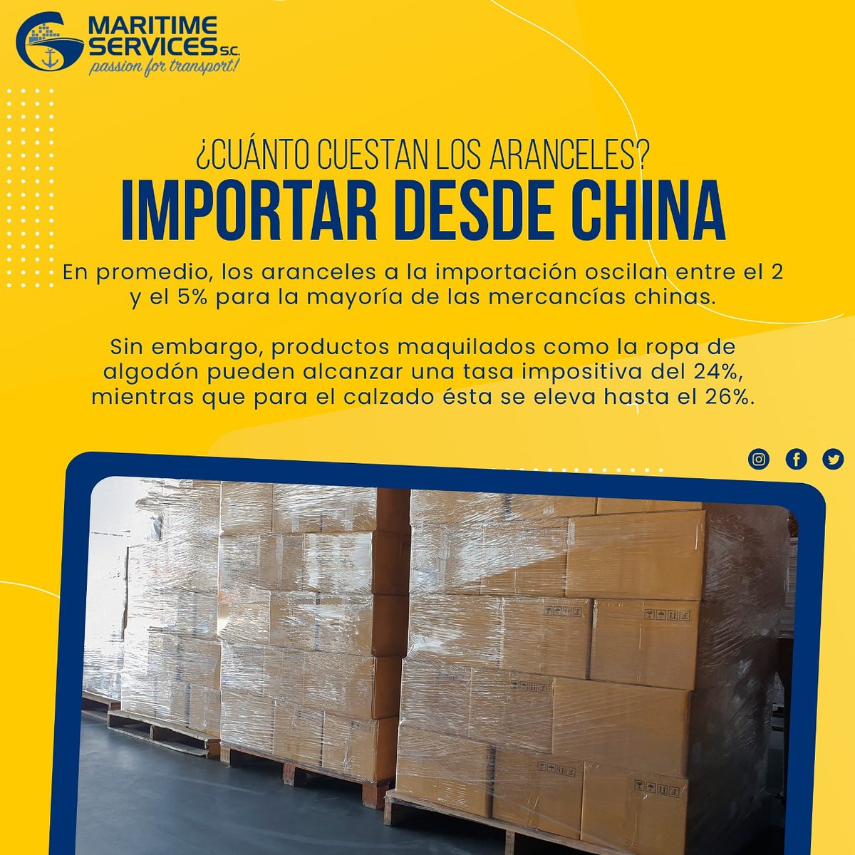 Inicia tu propio negocio importando desde China, pero ten en cuenta este dato arancelario. 🇲🇽🚢🇨🇳

Si quieres importar acércate a los verdaderos expertos, estamos listos para ayudarte.

#noticias #maritime #importaciones #exportaciones #import #export #logistica #transporte