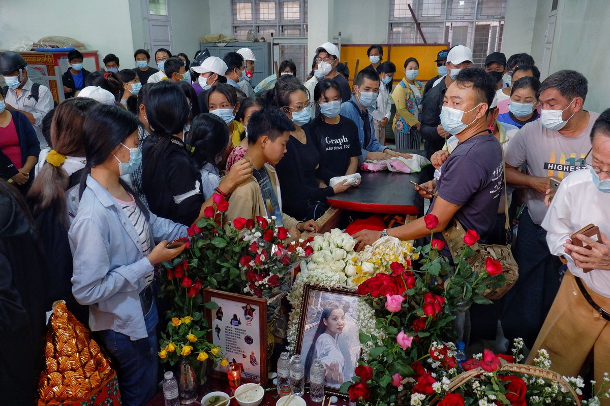 ABSCBNNews's tweet photo. Rest in peace, Angel.

Hundreds mourned the death of Kyal Sin, 19, who was shot in the head during a demonstration vs military rule in Myanmar. Her t-shirt slogan "Everything Will Be OK" quickly went viral following news of her death. Stringer, Reuters https://t.co/to0CVMsefI