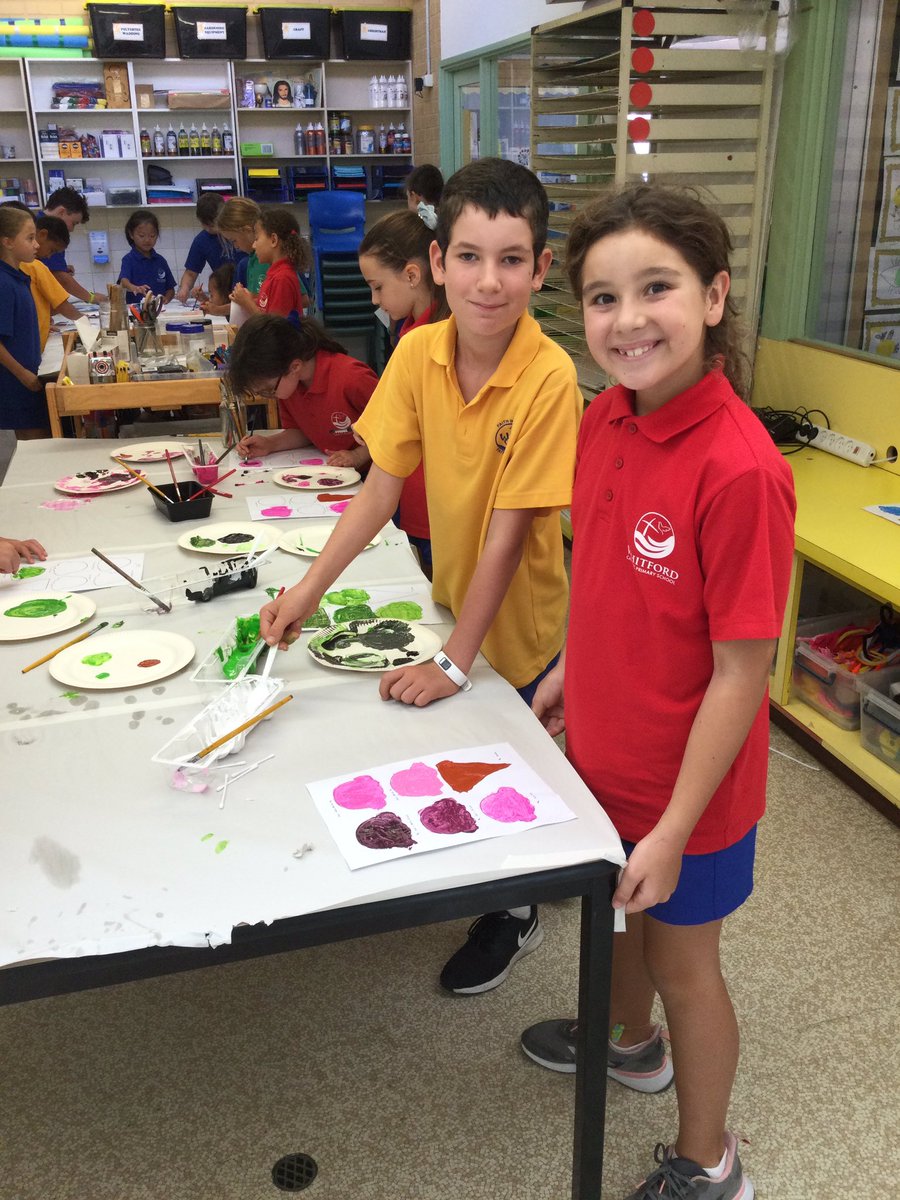 Year Fours are loving their first lesson in the Elements of Art- first colour theory and then practice!
