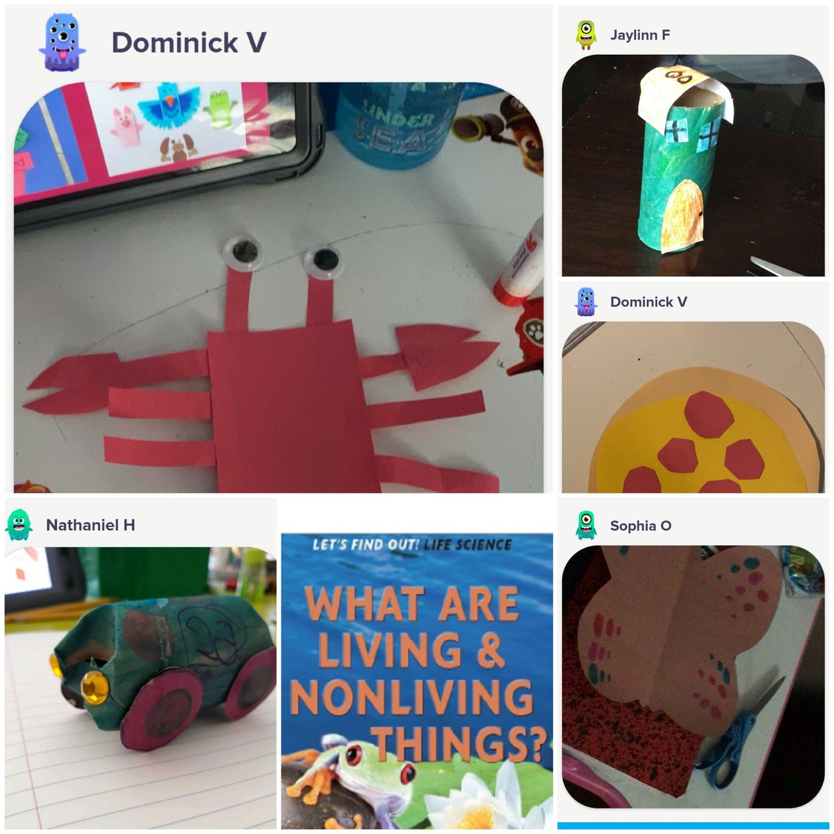 Can you spot the living and nonliving things? Displaying our learning and imagination in Science! #BuffsLoveReading #TeamSISD #ReadAcrossAmericaWeek