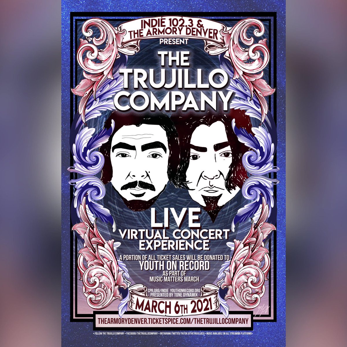 MARCH 6th <a href="/Indie1023/">Indie 102.3</a> &amp; <a href="/ArmoryDenver/">The Armory Denver</a> Present <a href="/thetrujilloco/">The Trujillo Company</a> tix on sale now thearmorydenver.ticketspice.com/thetrujillocom…