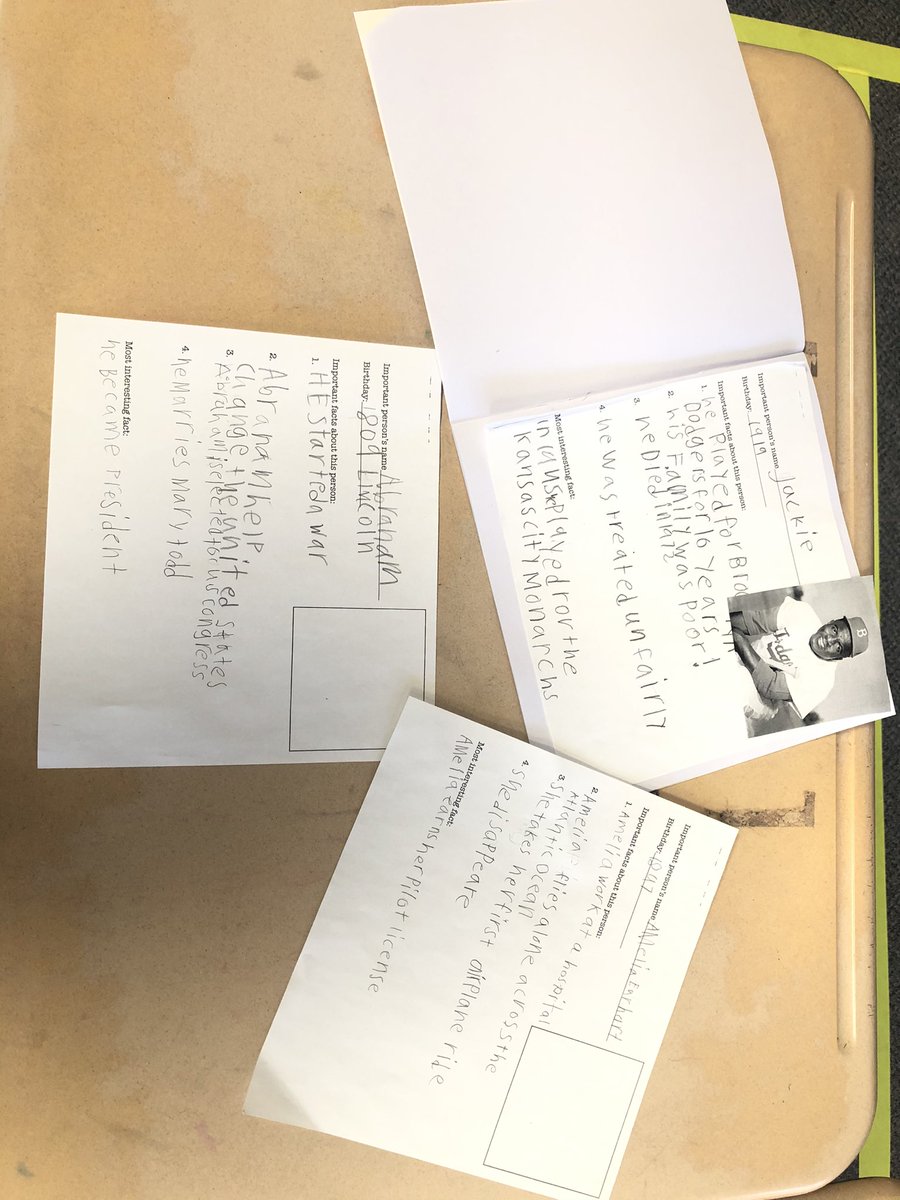 GHamilton1111's tweet photo. We were working so hard on our biography books today. We are almost done with this fantastic unit and making these books to remember all the amazing people we’ve learned about!
#CelebrateNCE #CCSbetheone #2ndgraderocks #biographiesforkids #learningisfun #readersareleaders https://t.co/3bT3YjWOyx