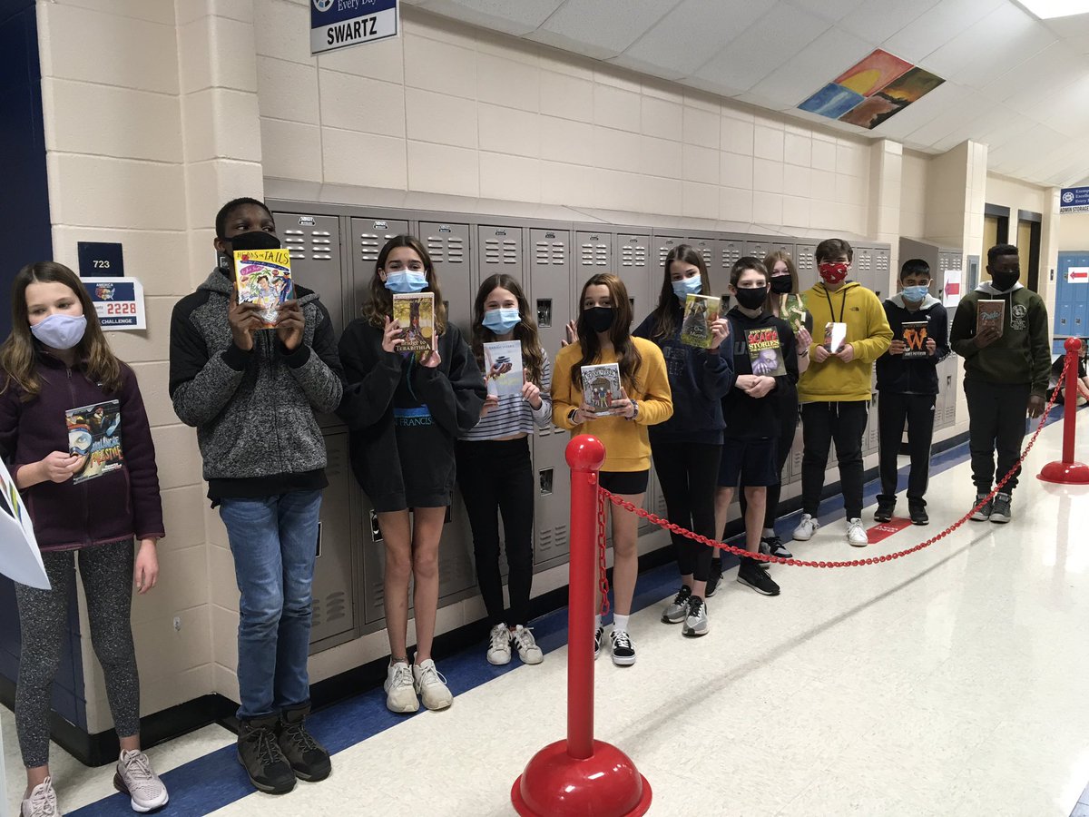 brownatwbms's tweet photo. Read Across WBMS Day was also book giveaway day! About 200 books donated and collected at conferences now belong to students from every ELA and reading class. The bookmobile trekked almost 5 miles today! @wbms_pta @WBMSprincipal @ELheeeyyyy https://t.co/jodsCxC0sC