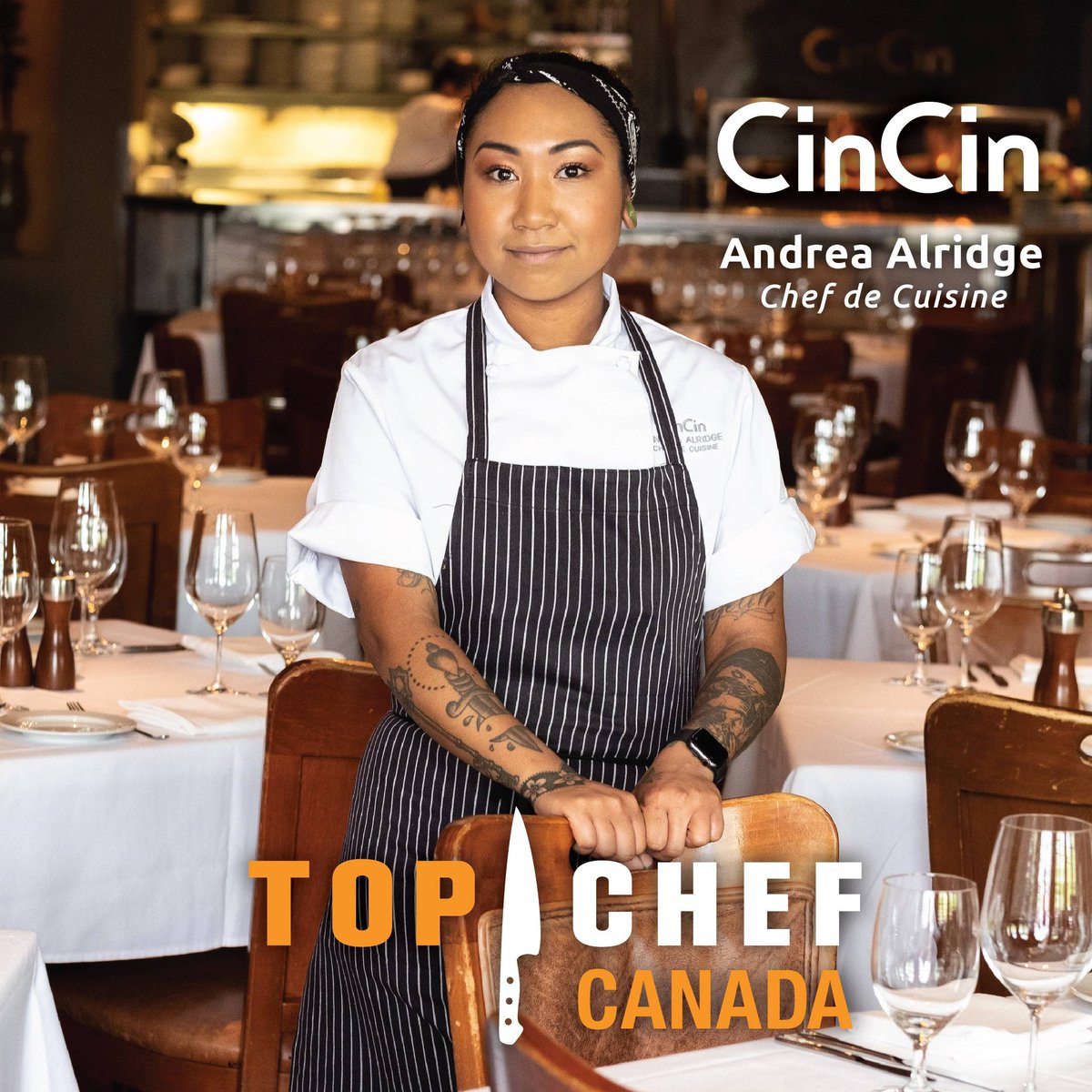 We are thrilled to announce that <a href="/cincinvan/">CinCin Ristorante</a>'s Chef de Cuisine Andrea Alridge is competing on Season 9 of #TopChefCanada and representing Toptable Group and our wonderful home town, #Vancouver. We will all be tuning in to watch the premiere on April 19 at 10pm on @FoodNetworkCA!