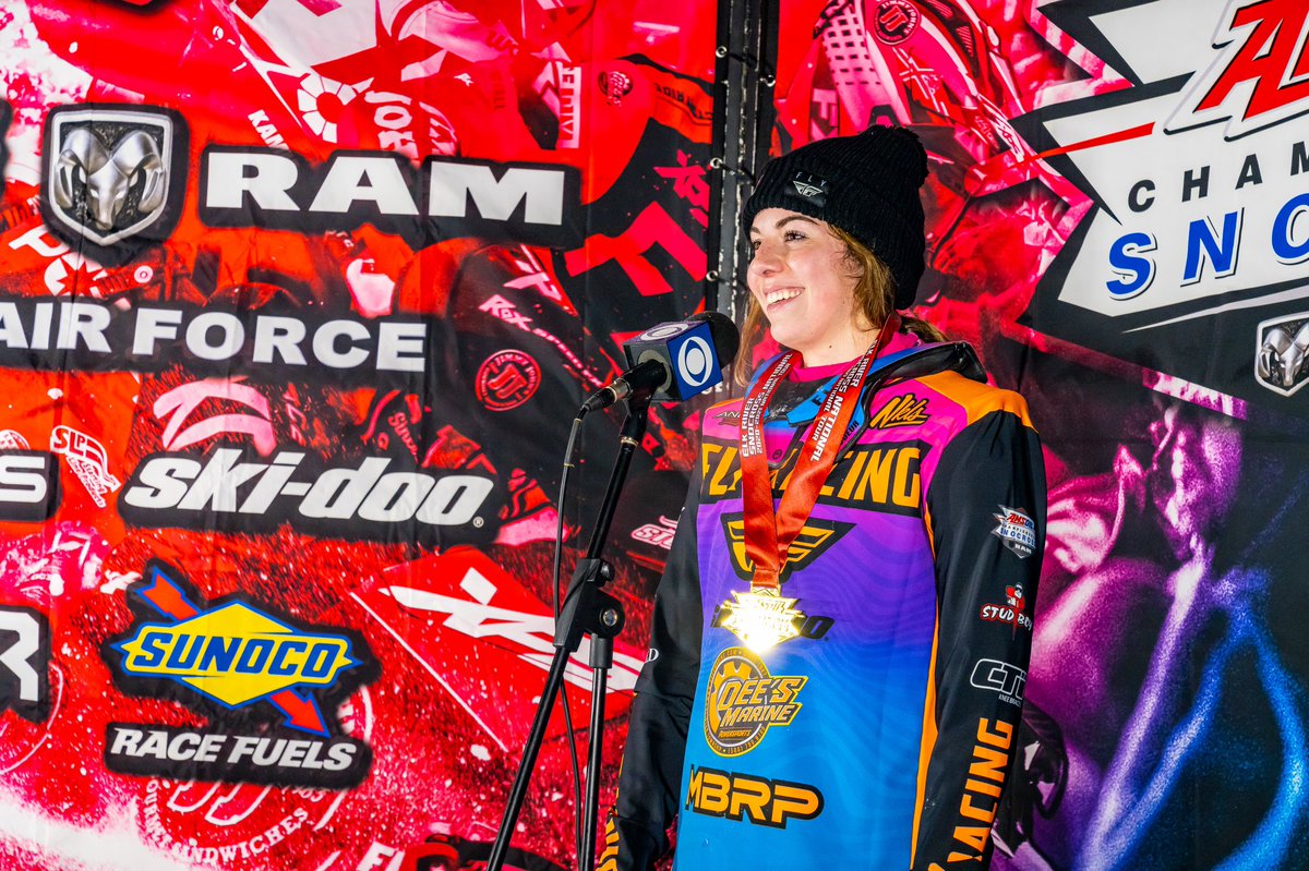 snocross's tweet image. In light of #WomensHistoryMonth we’re going to be highlighting a few of the powerhouse personalities behind our sport. Women and girls who continuously break barriers and inspire others on the world’s largest stage in Snocross/Snow Bike racing. 

#WomenInMotorsports #Snocross2021