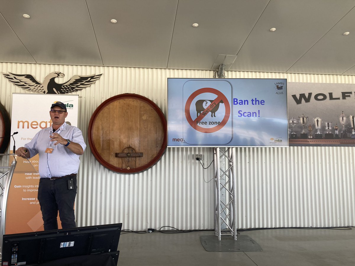 “We’ve gotta ban the scan!” - <a href="/TrompfJason/">Jason Trompf</a>. Wet/dry scan a thing of the past. Scan for multiples and manage them according to their separate nutritional and pregnancy requirements. #MeatUp