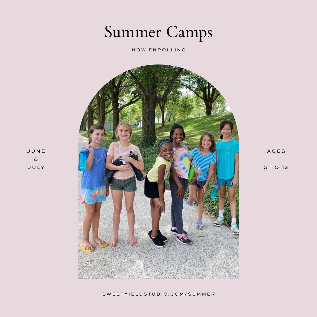 SweetYield's tweet image. 🍃  psst..Summer Camps are here! We've dreamed up a variety of fun experiences including art camp, dance camp, nature play camp, and our signature Sweet Yield Magic Summer Camp. Visit bit.ly/sys2021summerc… to secure your kiddo's spot for a super fun and happy summer!