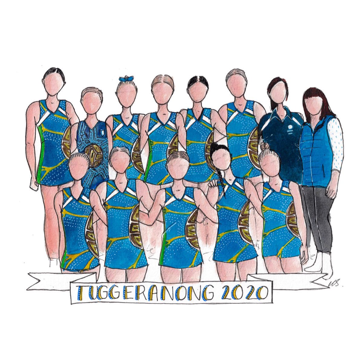 • T E A M •

Love scribbling a team portrait 👌
I’ve done a few pieces for this gorgeous client!! This was on A4 and the client also got a print too 🎉

So excited for game 3 of 🌌#constellationcup tomorrow 

🙌🏐🔥
#netball