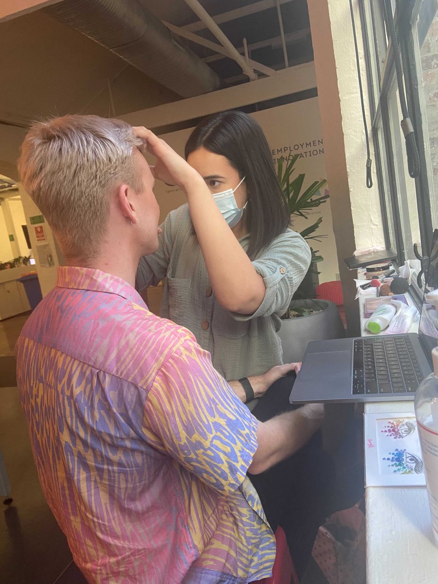 Think_EI's tweet photo. As part of our People &amp; Culture program, @Think_EI are proud to support the Sydney Gay and Lesbian Mardi Gras with our very own virtual makeup session. This was super fun &amp; 'glowed up' our Wednesday afternoon! #humanresources #mardigras #remotework #WeRiseFor https://t.co/FTGdF1jU9g
