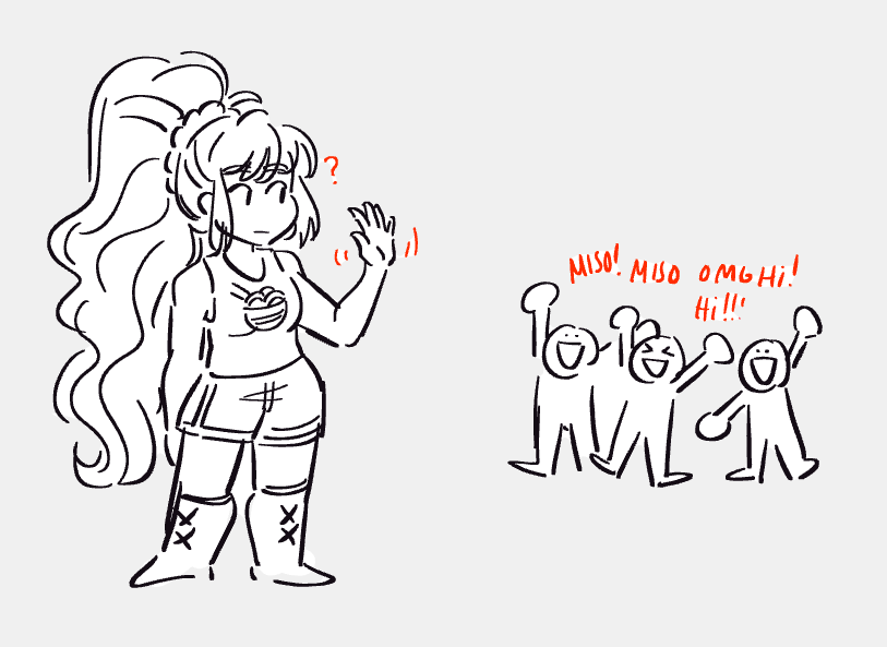 miso and the younger girls in the village that idolize her 
