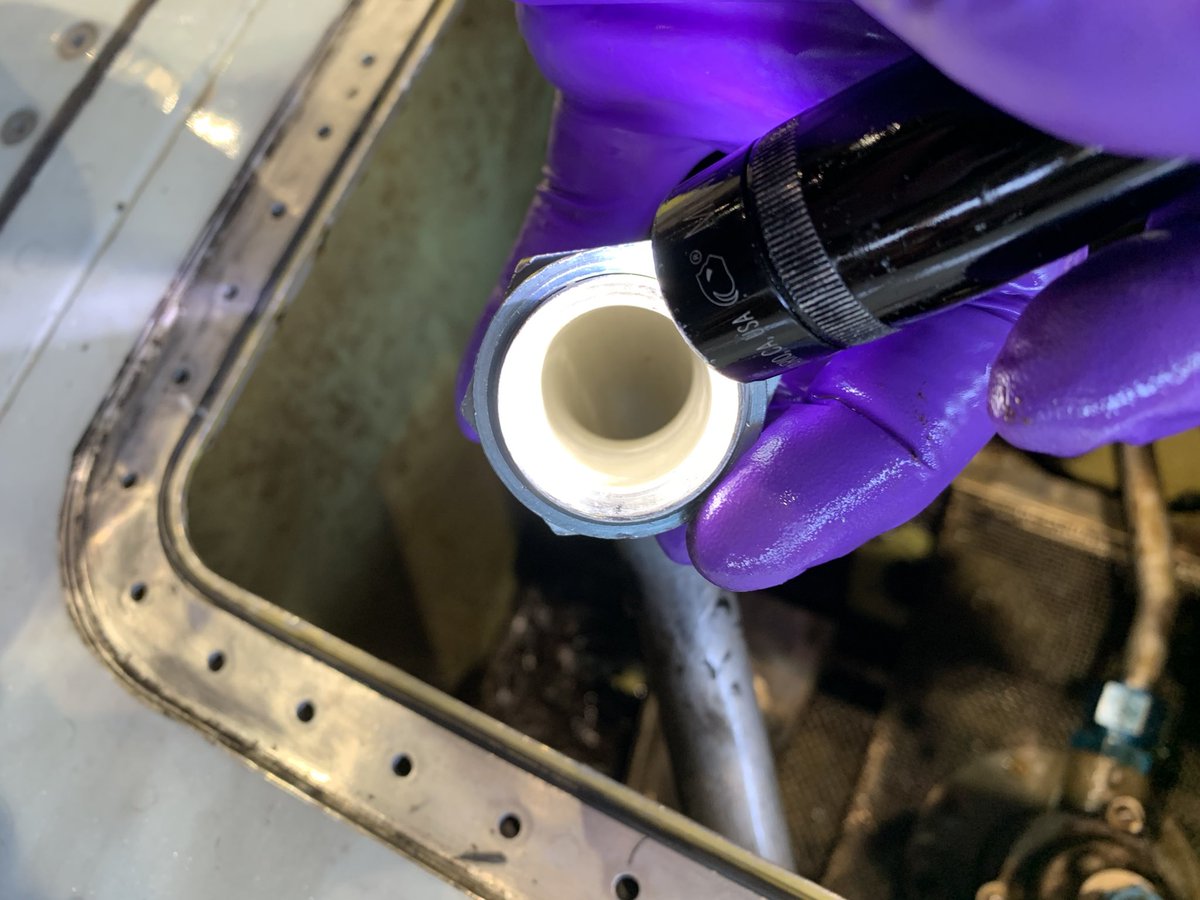 JoeFeltch's tweet photo. Aircraft Maintenance isn’t always glamorous, but it’s always rewarding! #fueltankentry #Dash8 https://t.co/l1q3u06g2J