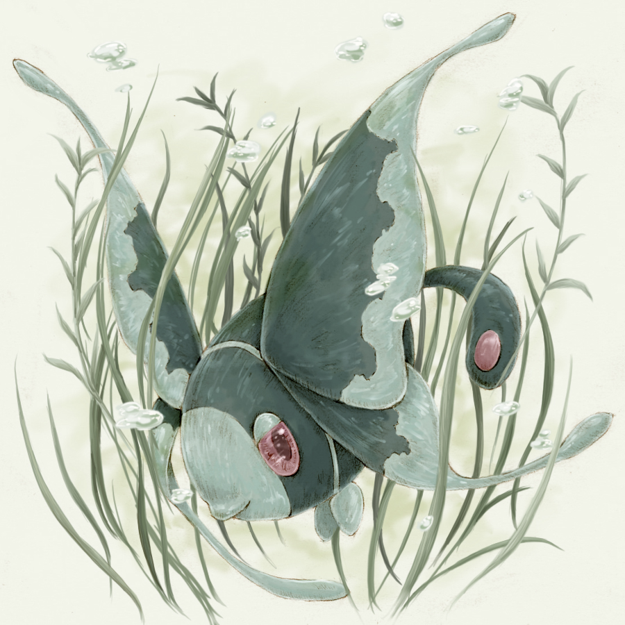 ぽこぽけ ダイパのポケモン描きたかったのでネオラントちゃん 魚ポケモンの中でもトップクラスにデザイン好きなんだけど種族値が中途半端で上手く使えたことない W