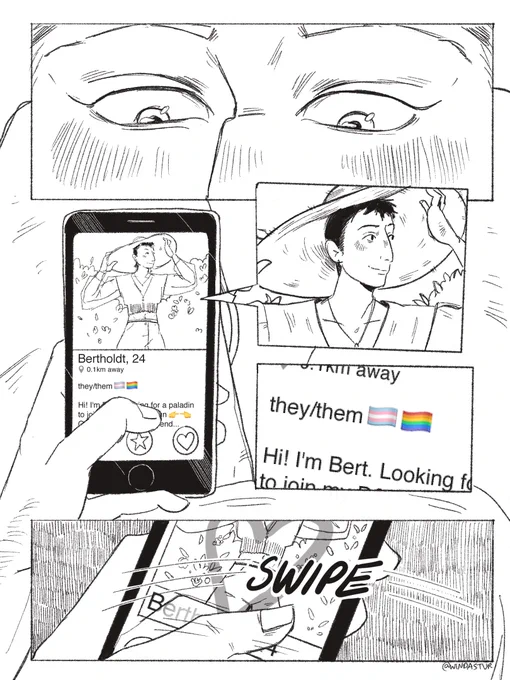 #Reibertweek2021 day 4: coming out ??just wanted to make a fun, lighthearted comic about the awkward moment you find your best friend on a dating app... 