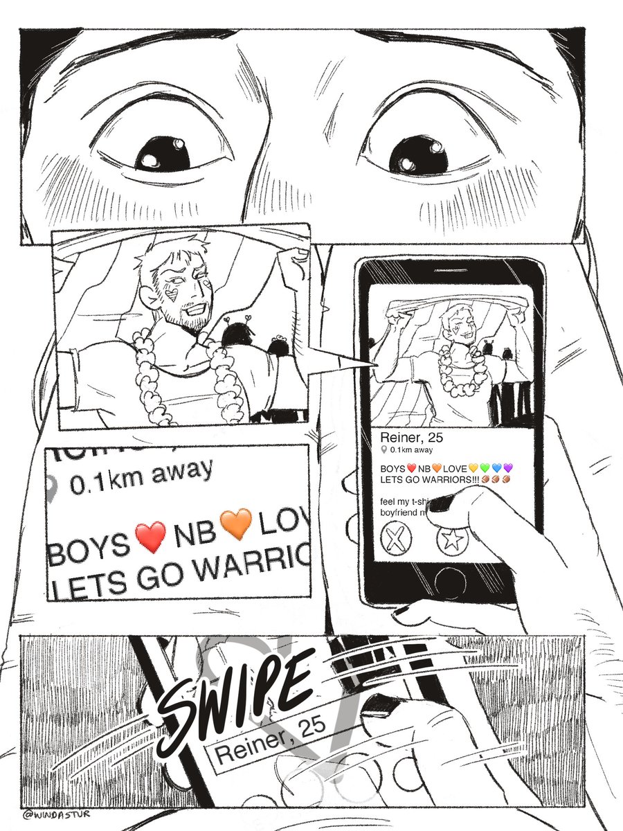 #Reibertweek2021 day 4: coming out ?️‍?❤️
just wanted to make a fun, lighthearted comic about the awkward moment you find your best friend on a dating app... 
