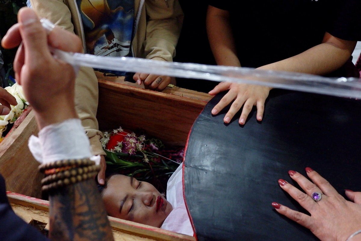 Like so many women, 18-year-old Ma Kyal Sin, known as "Angel," was on the front line of the protests on Wednesday. A Myanmar security force member shot her in the head and killed her -- one of three young women shot and killed that day. nytimes.com/2021/03/04/wor…