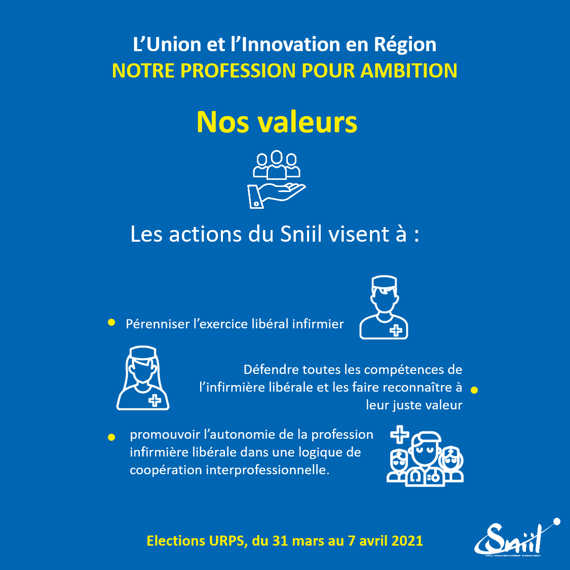 Sniil1's tweet photo. Avant de vous donner toutes les bonnes raisons pour voter #Sniil aux #ElectionsURPS, permettez-nous de nous présenter ! 🧑⚕️👩⚕️ #IDEL
Nos valeurs 👉 https://t.co/EYztrR8rCR https://t.co/5DyZwrA78p