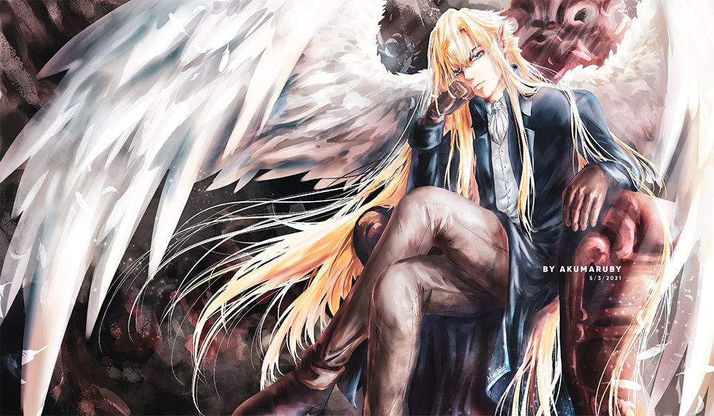 Akuma Ruby 天使の悪魔 Oc 赤毛 天使 悪魔 羽 青い目 ブロンド Lucifer T Co Vc6h3yqdwe T Co Sq7xupxij0 Twitter