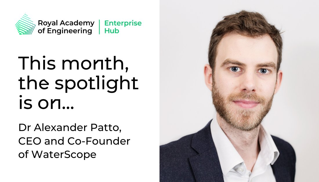 RAEng_Hub's tweet photo. It's time for a new Spotlight Series blog! For March we spoke to #HubMember
Alexander Patto, CEO and co-founder of @WaterScope_org. He has developed a new low-cost and fast system to detect bacterial water contamination in water sources. Find out how: https://t.co/rBo8rLXjc7 https://t.co/kJMOSbmcmI