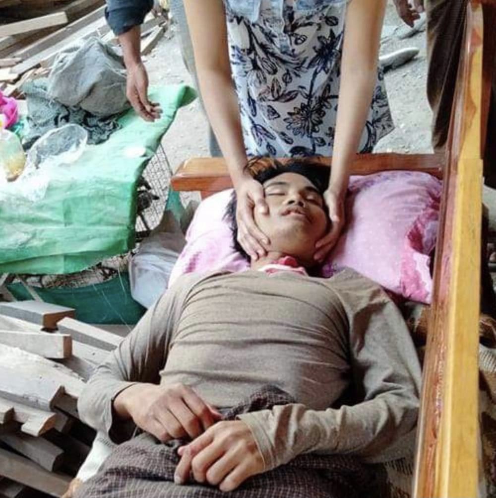 KILLED: Ko Zaw Myo, 27 was killed today by riot police during the crackdown while defending with the ‘engineers’ strike’ in Mandalay. - Witnesses told me.
