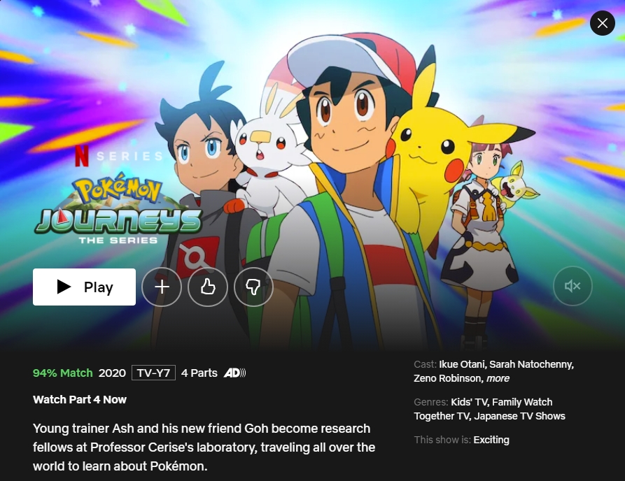 Pokémon Journeys: The Series - streaming online