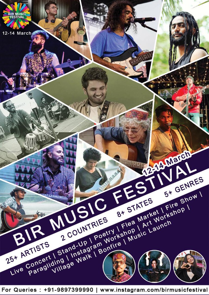 priyanka4nation's tweet photo. BIR MUSIC FESTIVAL is looking for sponsors. Event is on 12-13 March. Connect on 9977459123 for details.

#birbularahahai https://t.co/x1MIcnDKdN