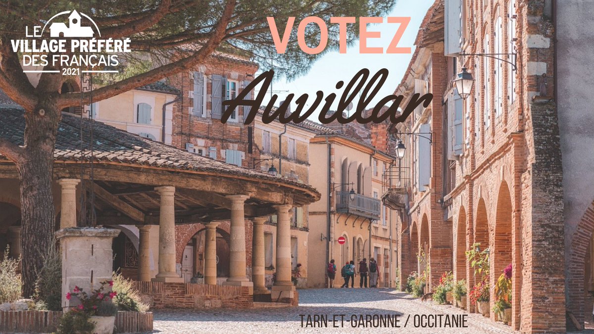 🤩 #Auvillar l’un des 45 « Plus Beaux Villages de France » de l'Occitanie représente notre région dans l’émission le Village préféré des Français 2021 ! ✅ Votez sur : ftvetvous.fr/levillage #VillagePrefere <a href="/bernstephane/">Stéphane Bern</a>