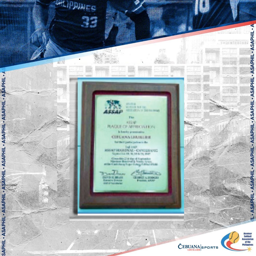 ASAPHILsoftball's tweet image. Look: Plaque of Appreciation from the 3rd ASSAP Regional Canlubang in 1997. #FlashbackFriday