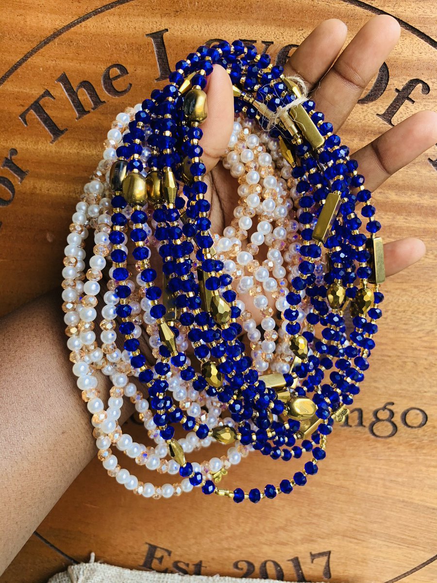 BKorngo's tweet photo. Crystal and pearl waist beads. 
20ghc for a strand! 

❤️❤️🇬🇭🔥🔥🙏🏾 #beadsbykorngo #korngobeads #beads #krobobeads #adinkralife #adinkrasymbols #gyenyame #modernbeads #arts #artslover #beautifulpiece #beadslovers #krobogirls #ghanaianbeads #culture #Africabeads https://t.co/iiUoGI09zC