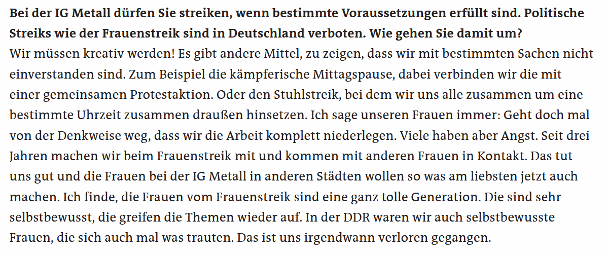 TTschenker's tweet photo. Starkes Interview zum Frauenstreik mit einer Arbeiterin und Gewerkschafterin in Jena  https://t.co/3tVgjX9c8U via @derfreitag @nin_sch #8M https://t.co/1ICb6mV5An