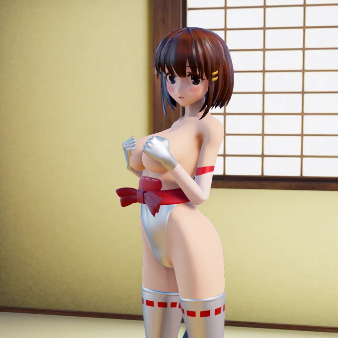 #巫女の日え!?退魔巫女さんにぴっちり黒ラバースーツを・・!?流石に許されませんよ・・!(ムクムク 