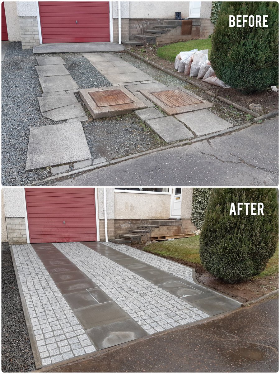 Small drive installation in midlothian last week.