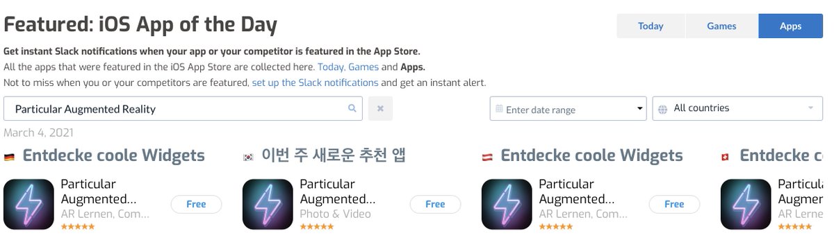 Kraider93's tweet photo. What a nice surprise! @ImperiumApps #ParticularAR is also featured on the App Store. Thanks a lot to the editorial teams! #AR #AugmentedReality Take a look here - https://t.co/0sksjIKHd2 https://t.co/r299He1Cmp